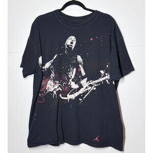 Jordan Jumpman‎ T Shirt Dwayne Wade 2XL Black Graphic Retro